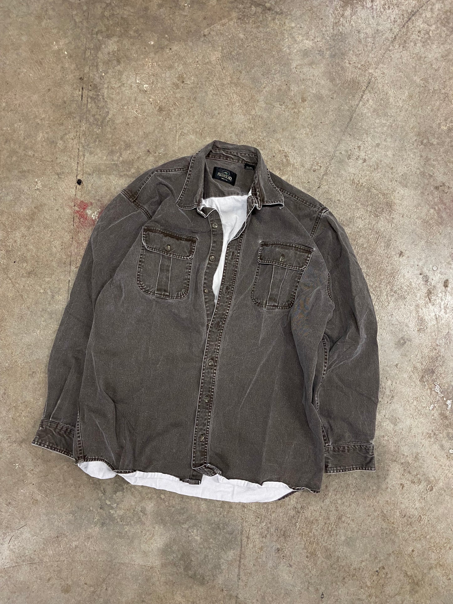 (XL) faded button up