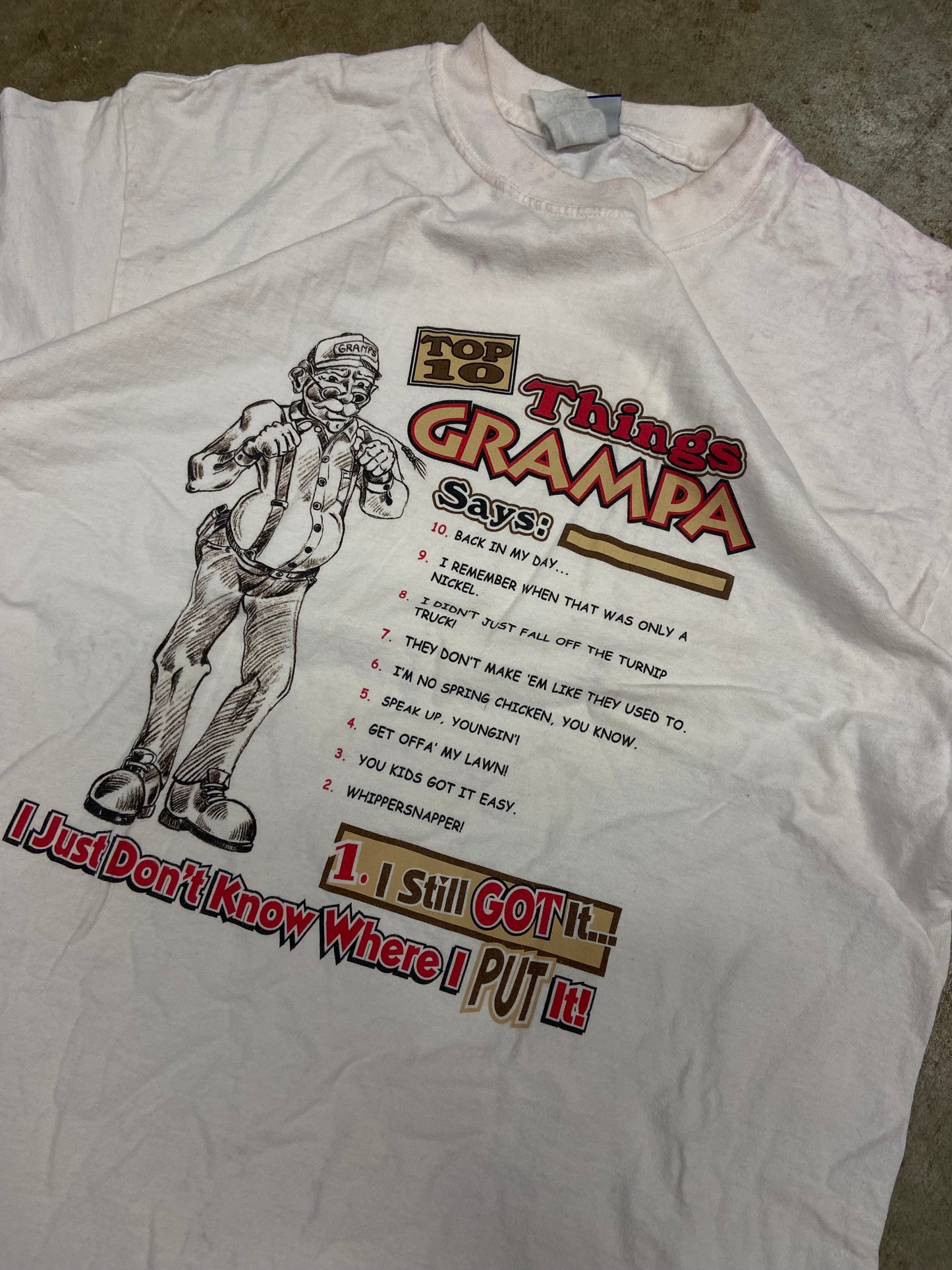 (XL) Top 10 things grandpa says tee