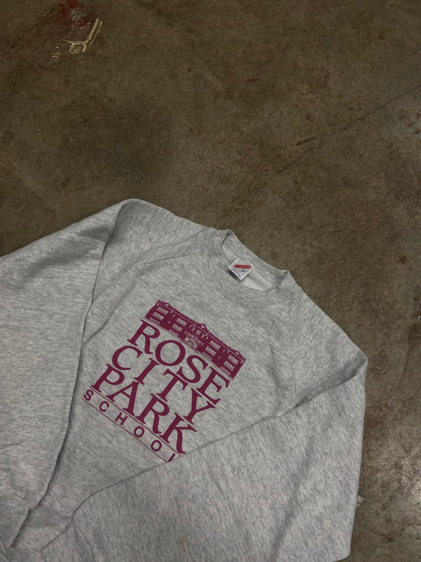 (L) Vintage Rose city park crewneck