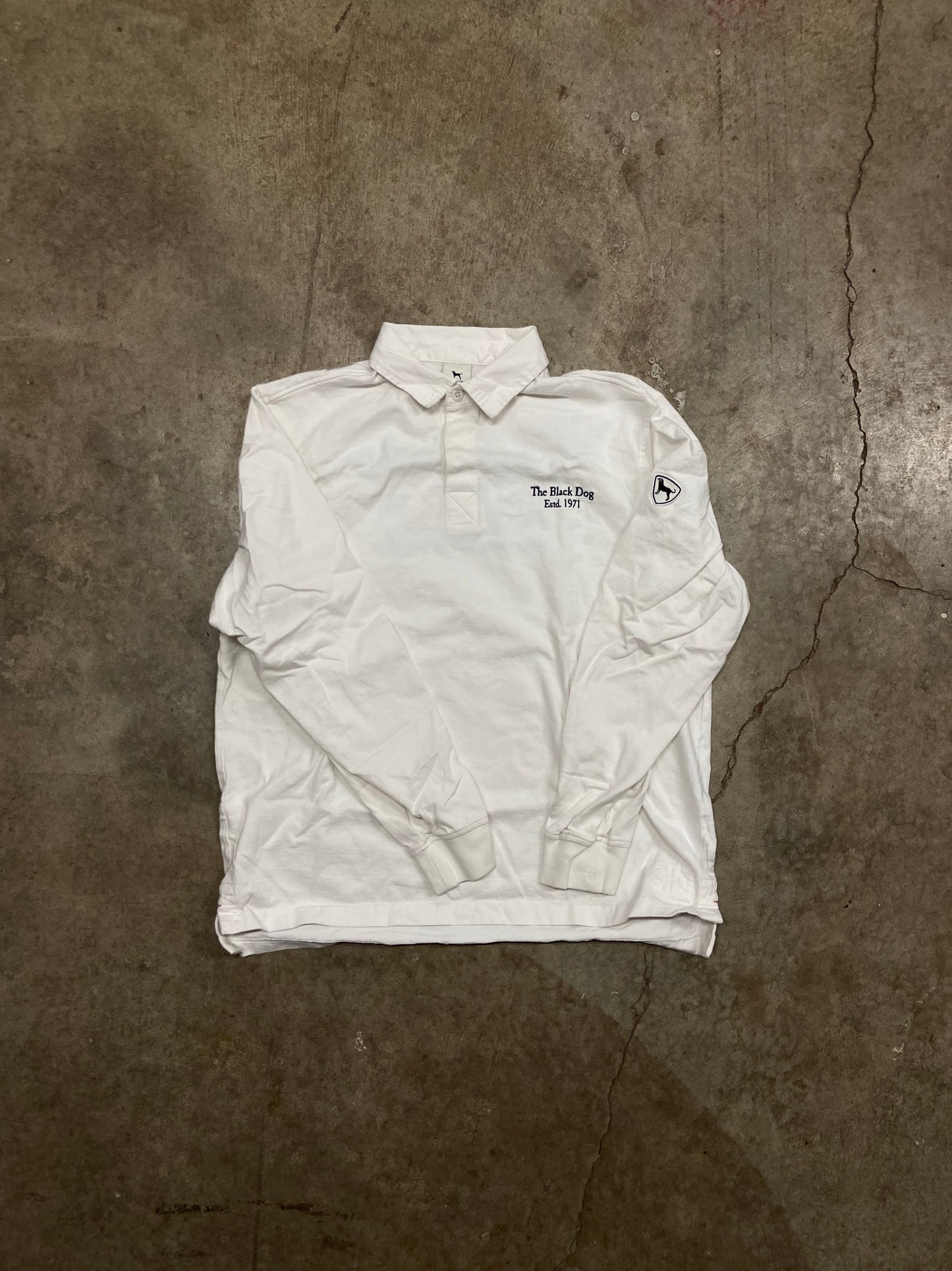(L) Black dog button up
