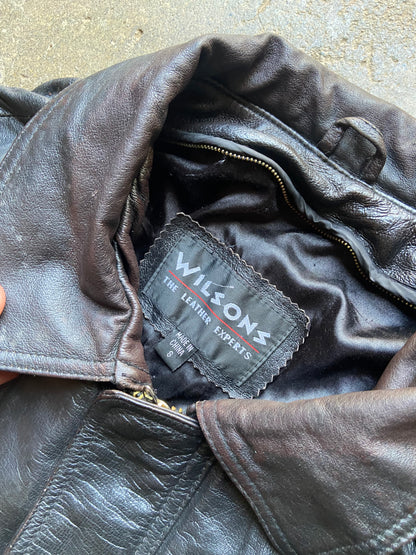 (S/M) Vintage Leather trench coat