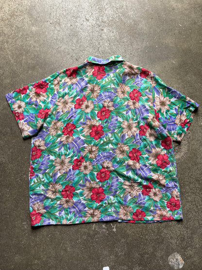 (3X) 00s Floral button up