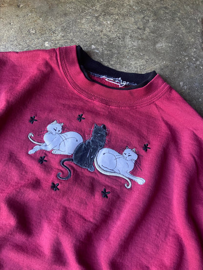 (XL) 90s 3 kitties crewneck