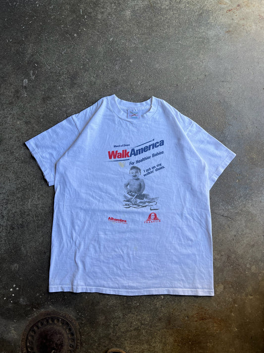 (XL) Walk America Single Stitch T