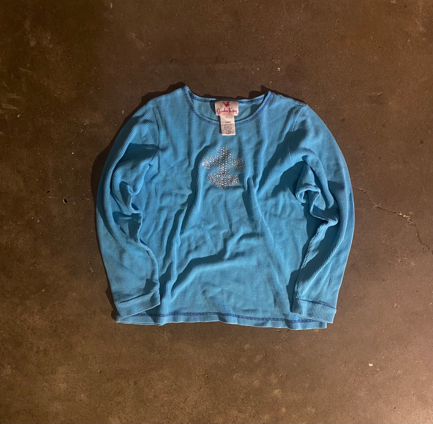 (M) 00s Y2K waffle long sleeve