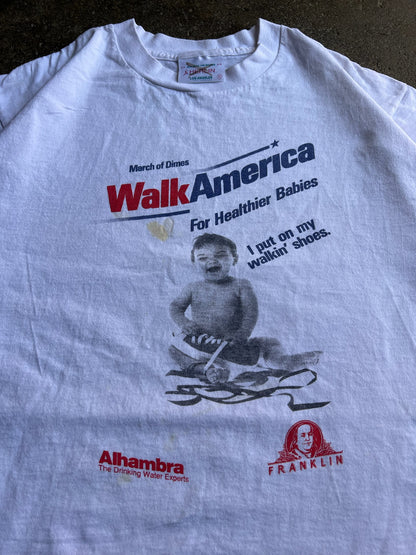 (XL) Walk America Single Stitch T