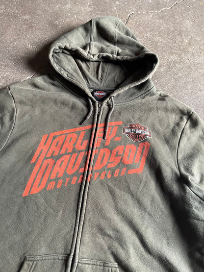 (2XL) 00s Harvey Davidson Zip Hoodie