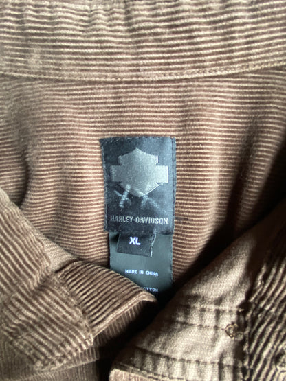 (XL) 00s Harley Corduroy Button up