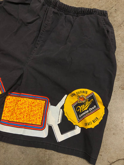 (XL) Vintage Miller beer shorts